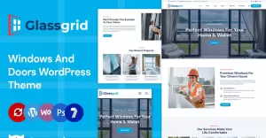 Glassgrid - Windows, Glasses and Doors Services Elementor Wordpress Theme