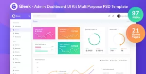 Gleek - Admin Dashboard UI Kit MultiPurpose PSD Template