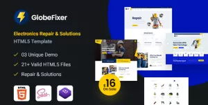GlobeFixer – Electronics Repair HTML5 Template