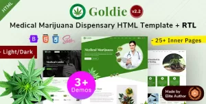 Goldie - Medical Marijuana Dispensary Website Template