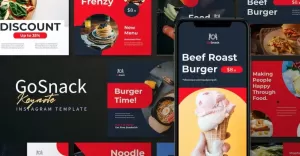 Gosnack - Culinary Instagram Keynote Template