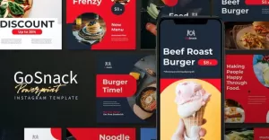 Gosnack - Culinary Instagram Powerpoint Template