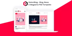 GotenBlog - Blog, News & Magazine PSD Template