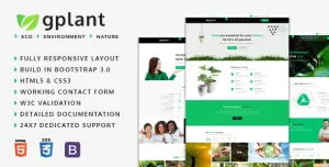 gPlant - Multipurpose ECO, Natural & Environmental HTML Template