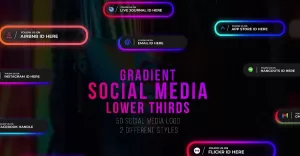 Gradient Social Media Lower Thirds Motion Graphics Template