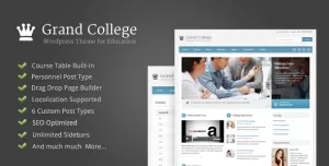Grand College - Wordpress Theme For Education