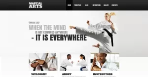 Gratis WordPress-sjabloon voor Martial Arts-website
