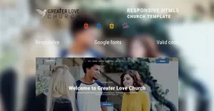 Greater Love Church - Free Clean Christian Church HTML Website Template