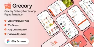 Grecory - Resident Market & Grocery Store App Figma Template