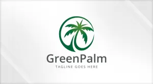 Green - Palm Tree Logo - Logos & Graphics