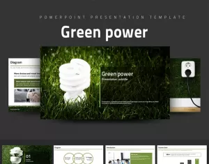 Green Power PowerPoint template