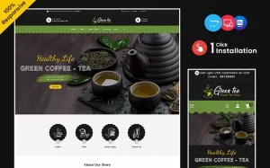 Greentea - Green tea and Coffee OpenCart Responsive Theme