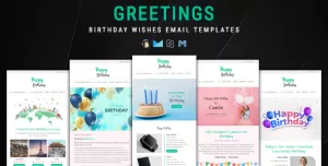 Greetings - Birthday Wishes Email Templates Bundle