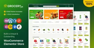 Grocerygo - Multifunctionele supermarkt en supermarkt WooCommerce Elementor responsief thema
