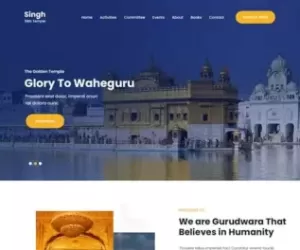 Gurudwara WordPress theme for teaching donation prayer meditation