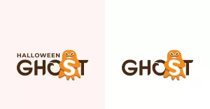 Halloween Ghost logo design template - TemplateMonster