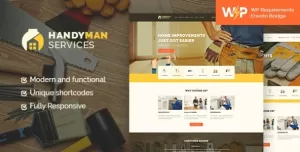 Handyman  Construction and Repair Services Building WordPress Theme