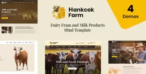 Hankcok - Dairy Farm and Milk Products HTML Template