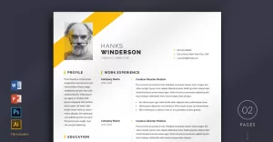 Hanks Winderson Printable Resume Template - TemplateMonster
