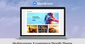 Hardcore Game - Adventure Deal VideoGame  Shopify Theme