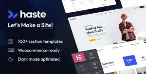 Haste  Multipurpose & WooCommerce WordPress Elementor Theme