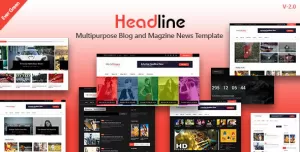 Headline - Multipurpose Magazine Blog Responsive Template