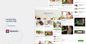 Healthy Blog  Healthy Blog Elementor Pro Kit Landing Page Template