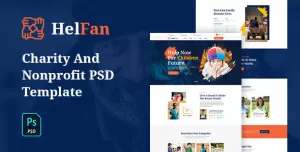 HelFan - Charity and Nonprofit PSD Template