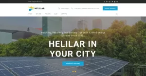 Helilar - WordPress-thema voor zonne- en hernieuwbare energie