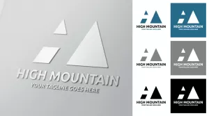 High - Mountain • HM Letter Logo Template - Logos & Graphics
