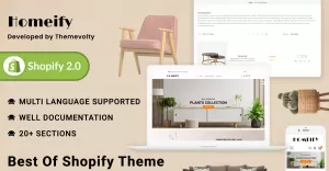Homeify Mega Wood–Furniture Home–Décor Shopify 2.0 Themes