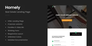 Homely - Real Estate Landing Page