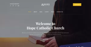 Hope - Catholic Church Moto CMS 3 Template - TemplateMonster