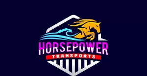 Horse Power Coastal Transport Logistic Logo - TemplateMonster