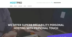 Host Pro - Hosting Company Moto CMS 3 Template