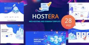 Hostera - Web Hosting and Domain PSD Template