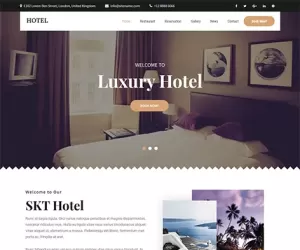 Hotel Booking WordPress Theme Free Download for Lodge Service