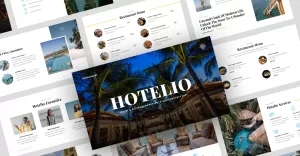 Hotelio - Hotel & Restaurant Presentation PowerPoint template