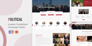 Html for Leader/Candidate/Campaign Politic - Bootstrap 4  Political