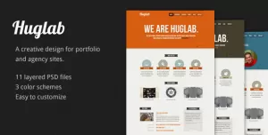 Huglab: Business Portfolio PSD Template