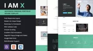 I - am X - Creative Personal Resume Template