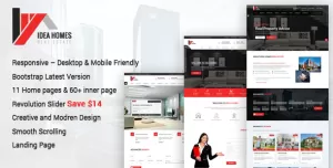 Idea homes - Real Estate Bootstrap Template