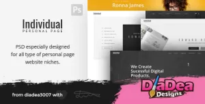 Individual - Personal Page PSD Template
