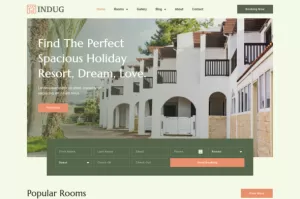 Indug - Hotel & Resort Elementor Pro Template Kit