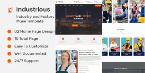Industrious- Industry And Factory Muse Template