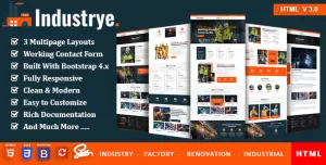 Industrye - Factory Industrial HTML Template