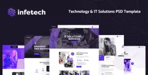 Infetech - Technology & IT Solutions PSD Template