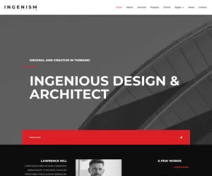 INGENISM - Architectural Design Agency Elementor Template Kit