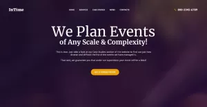 InTime - WordPress-thema van evenementenbeheerbedrijf