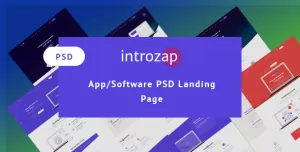 introzap - Software & Apps  PSD Landing Page